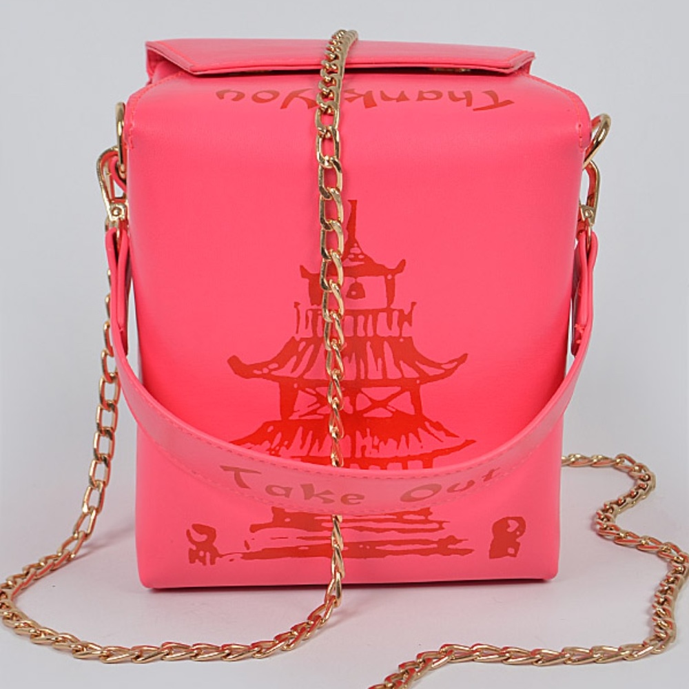 New Neon Pink "Take Out" Box Bag